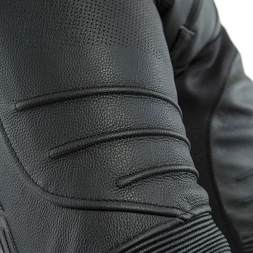 Dainese Laguna Seca 5 Perf. Leather Suit Black Fluro-Red